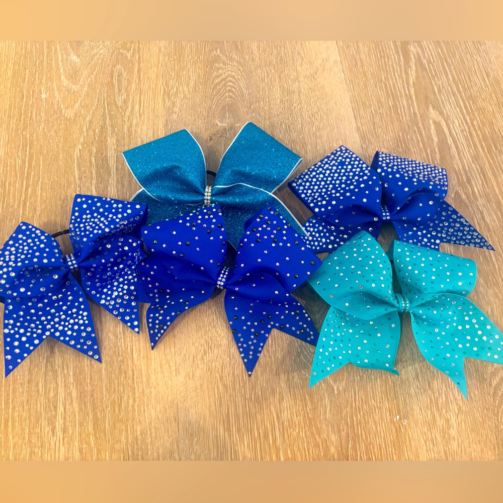 5 Bling & Sparkly Cheer Bows 🎀💙